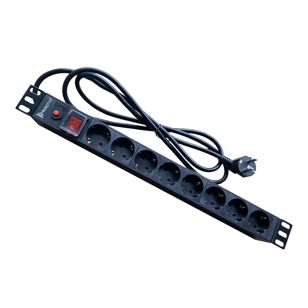 Rackmount switch – Aluminum alloy shell PDU 8ways