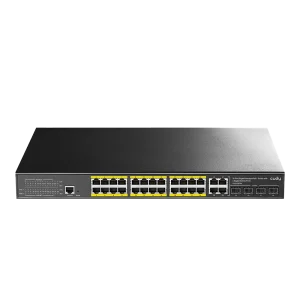 Cudy 24-Port Layer 2 Managed Gigabit PoE+ Switch with 4 Gigabit Combo Ports, 400W GS2028PS4-400W
