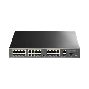Cudy 24-Port 10/100M PoE+ Switch with 2 Gigabit Port+ 1SFP 300W FS1026PS1