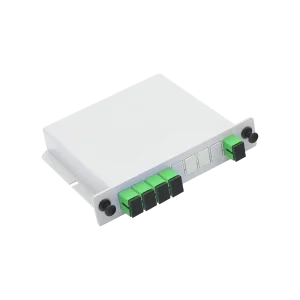 Optical fiber splitter 1×4 with SC/APC LGX card