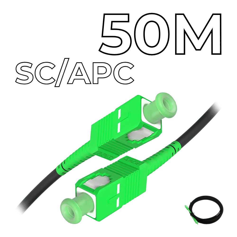 Fiber Optic Drop Cable SC/APC Connectors 50M