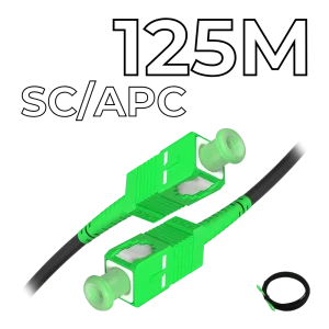Fiber Optic Drop Cable SC/APC Connectors 125M