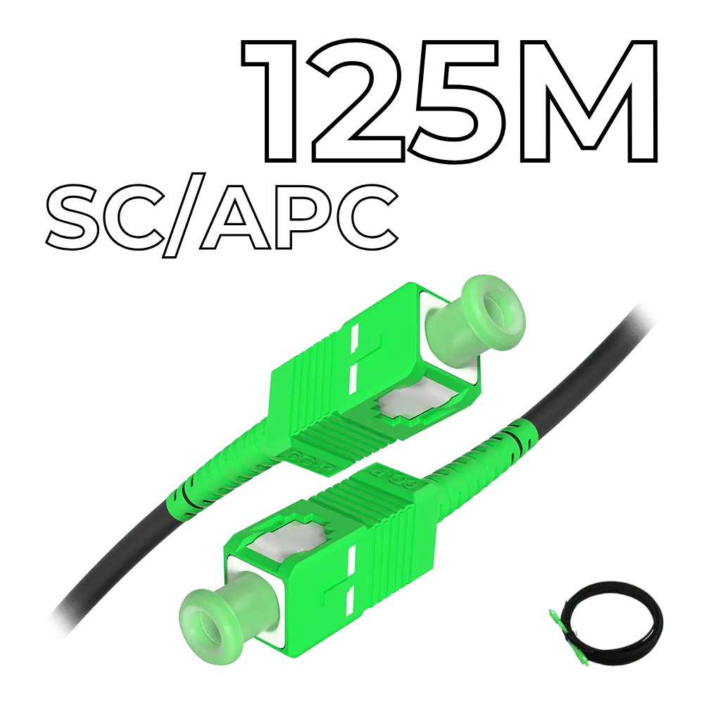 Fiber Optic Drop Cable SC/APC Connectors 125M